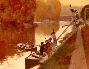 Ile Pointeaux by Francois Flameng Oil Painting