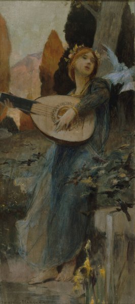 La Musique  by Francois Flameng - Hand-Painted Oil Painting Reproduction