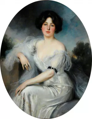 Lady Duveen, ne Salamon by Francois Flameng Oil Painting
