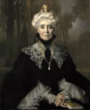 Mrs Adeline M. Noble by Francois Flameng Oil Painting