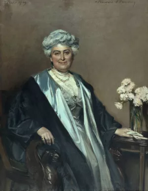 Portrait de Madame Soyer Oil painting by Francois Flameng