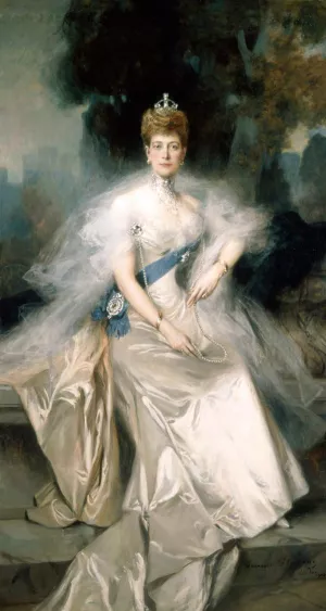 Queen Alexandra by Francois Flameng Oil Painting