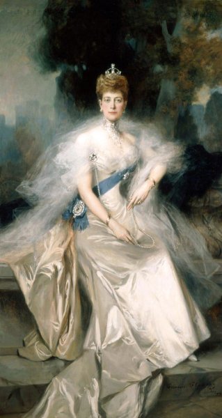 Main Product Photo of Queen Alexandra Painting by Francois Flameng