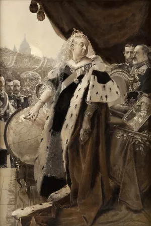 Queen Victoria by Francois Flameng - Oil Painting Reproduction