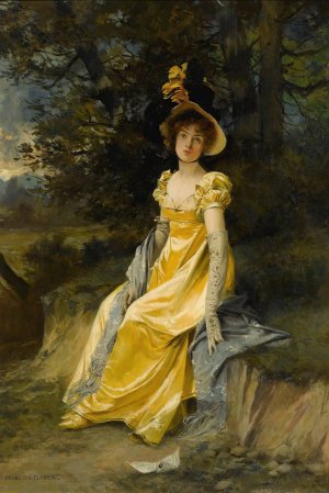 Waiting by Francois Flameng Oil Painting
