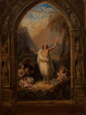 Saint Vincent de Paul arrivant a Tunis by Francois-Gabriel-Guillaume Lepaulle Oil Painting