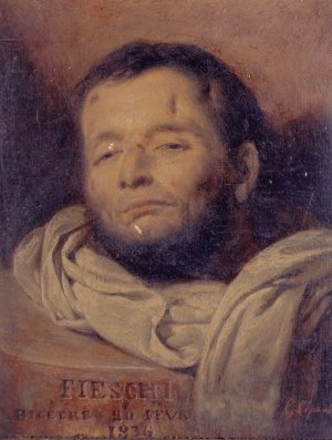 Tete de Giuseppe Fieschi by Francois-Gabriel-Guillaume Lepaulle Oil Painting