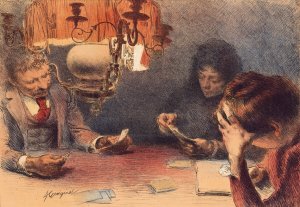 La Lampe by Francois Guiguet Oil Painting