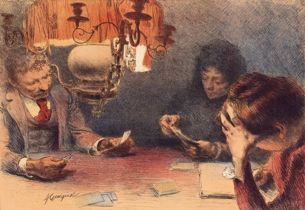 Main Product Photo of La Lampe  Painting by Francois Guiguet