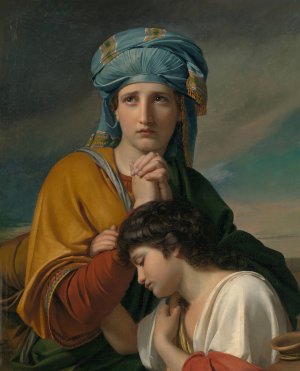 Hagar in the Wilderness by Francois-Joseph Navez Oil Painting