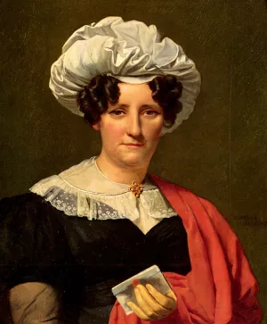 Portrait of a Lady with a Letter by Francois Joseph Navez Oil Painting