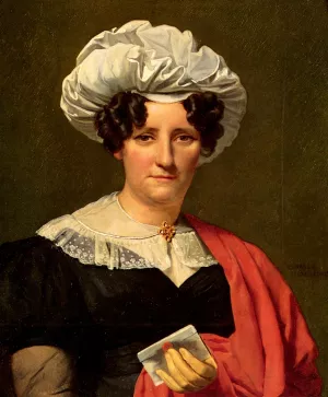 Portrait of a Lady with a Letter Oil painting by Francois Joseph Navez