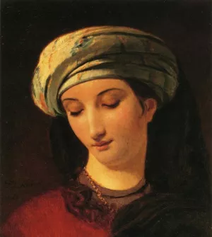 Portrait of a Woman with a Turban by Francois Joseph Navez - Oil Painting Reproduction