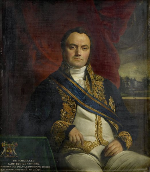 Portrait of Leonard Pierre Joseph, Viscount du Bus de Gisignies, Commissioner-General  by Francois-Joseph Navez - Hand-Painted Oil Painting Reproduction