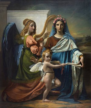 Saint Cecilia Of Rome by Francois-Joseph Navez Oil Painting