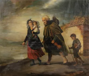 The return of the blind man Oil painting by Francois-Joseph Navez
