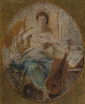 La Musique by Francois Lafon Oil Painting