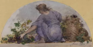 La Vendange by Francois Lafon Oil Painting