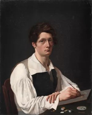 Self Portrait by Francois Lepage Oil Painting