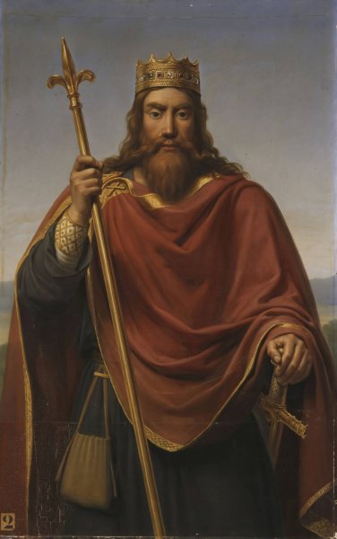 Clovis roi des Francs by Francois-Louis Dejuinne - Hand-Painted Oil Painting Reproduction