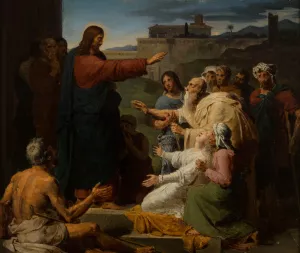 Jesus Healing the Blind and the Lame by Francois-Louis Dejuinne Oil Painting