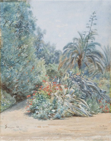 Coin de jardin, Villa Fremy  by Francois-Louis Francais - Hand-Painted Oil Painting Reproduction