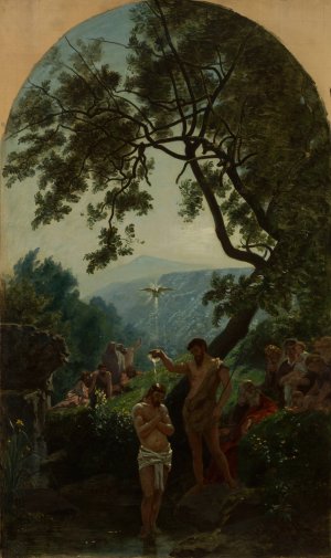 Le Bapteme du Christ by Francois-Louis Francais Oil Painting