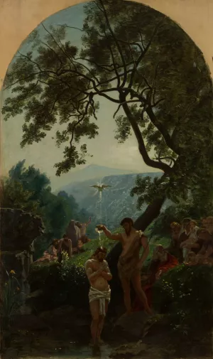 Le Bapteme du Christ Oil painting by Francois-Louis Francais