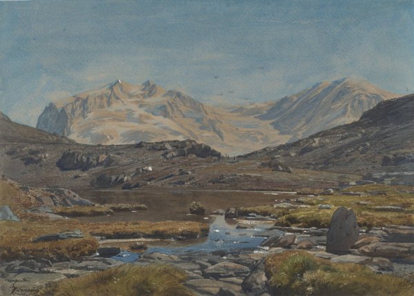 Main Product Photo of Mountain Landscape  Painting by Francois-Louis Francais
