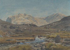 Mountain Landscape by Francois-Louis Francais Oil Painting