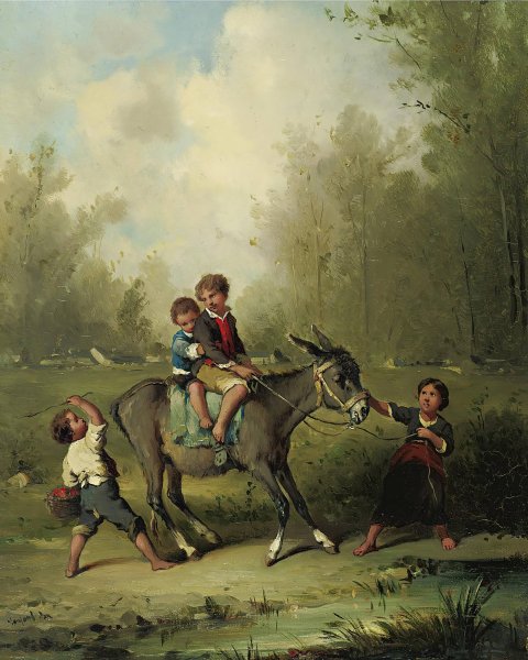 Slight Progress by Francois-Louis Lanfant De Metz - Hand-Painted Oil Painting Reproduction