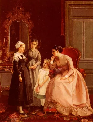 The Naughty Child by Francois-Louis Lanfant De Metz Oil Painting