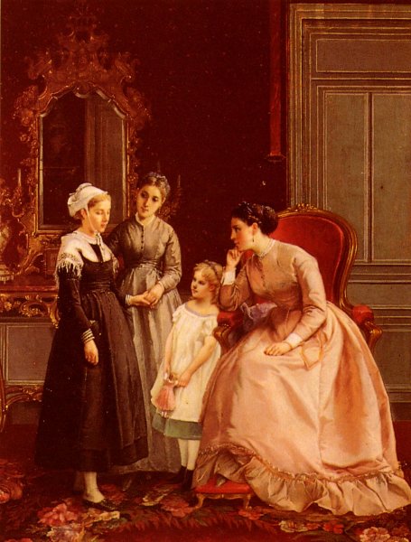 The Naughty Child by Francois-Louis Lanfant De Metz - Hand-Painted Oil Painting Reproduction