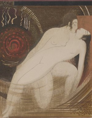 Histoire charmante de l'adolescente sucre d'amour Pl.2 by Francois-Louis Schmied Oil Painting