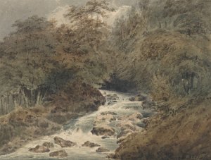 A Mountain Stream by Francois Louis Thomas Francia Oil Painting
