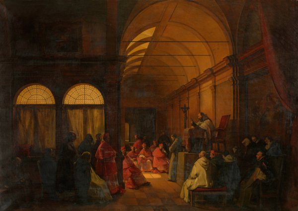 Main Product Photo of Before the Conclave  Painting by Francois-Marius Granet