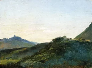 Italian Hills at Dawn by Francois-Marius Granet Oil Painting