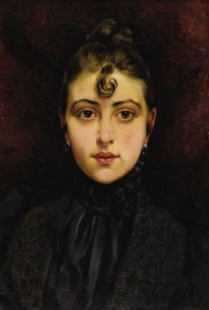 Portrait de jeune femme by Francois Martin-Kavel Oil Painting