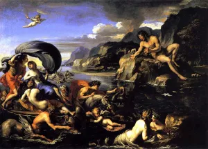 Acis, Galatea, and Polyphemus Oil painting by Francois Perrier