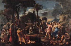 Adoration of the Golden Calf by Francois Perrier Oil Painting