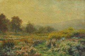 Summer Landscape by Francois Richard De Montholon Oil Painting