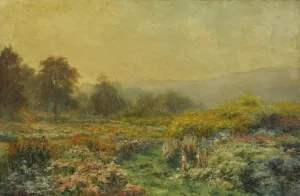 Summer Landscape by Francois Richard De Montholon Oil Painting