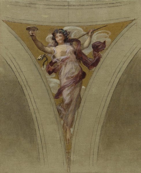 La chanson bacchique  by Francois Schommer - Hand-Painted Oil Painting Reproduction