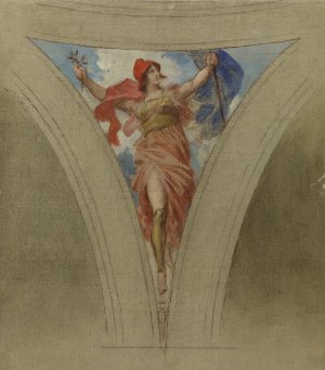 La chanson patriotique by Francois Schommer Oil Painting