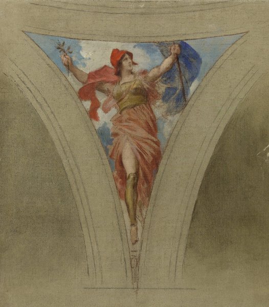 La chanson patriotique  by Francois Schommer - Hand-Painted Oil Painting Reproduction