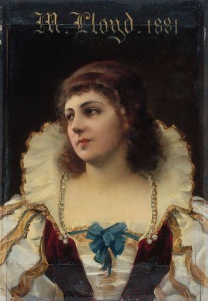 Portrait de Mademoiselle LLoyd by Francois Schommer Oil Painting