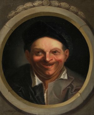 Portrait d'un rieur by Francois-Simon Perillon Oil Painting