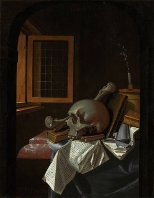 Vanitas Still Life by Francois Van Daellen Oil Painting
