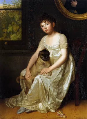 Portrait of Sylvie de la Rue painting by Francois Van Der Donckt