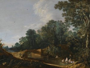 Landscape With The Toilet Of Venus Oil painting by Francois Van Knibbergen